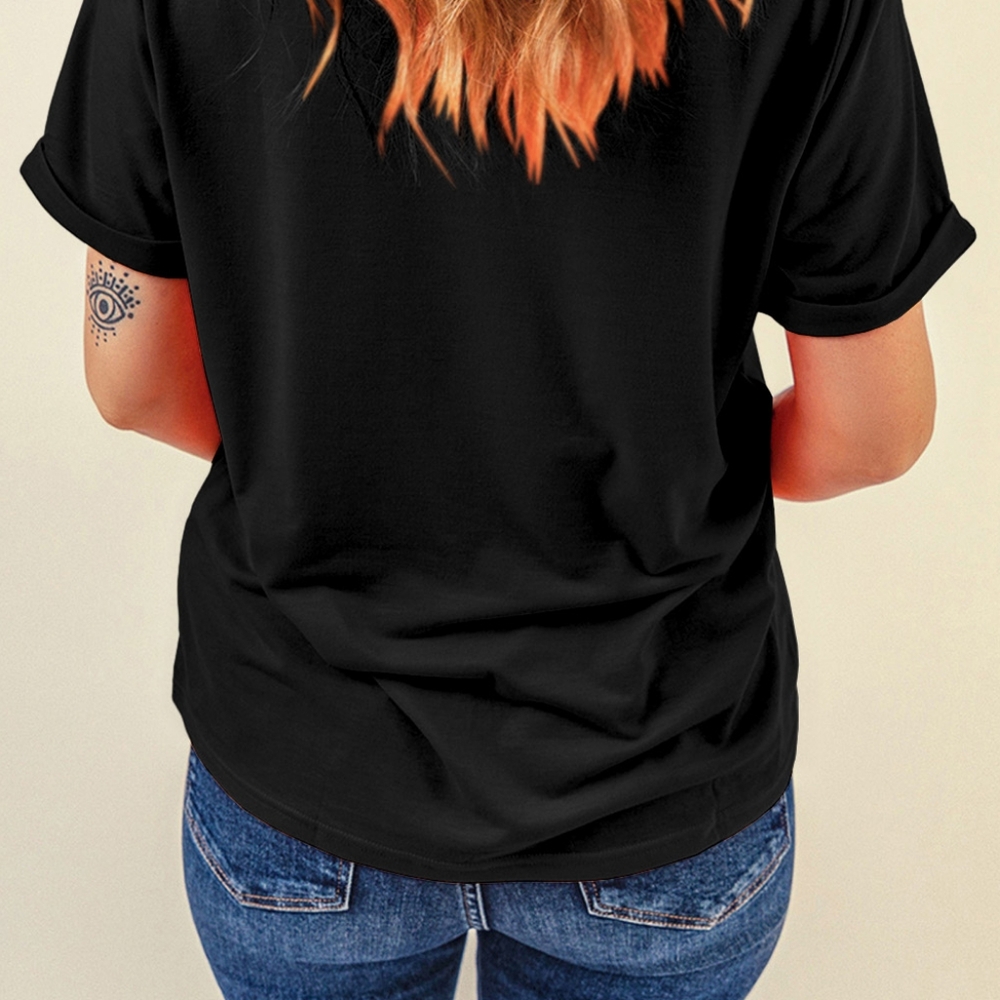 Baseball American Flag Graphic Shirt Patriotic Womens Lightweight Short Sleeve - Picture 8 of 13